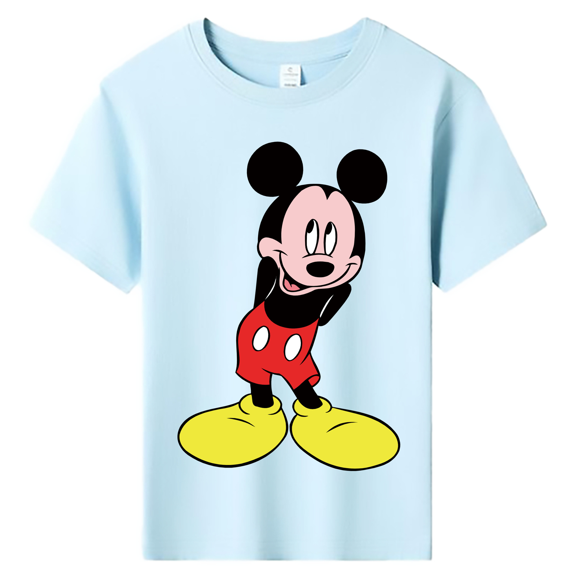 ミッキーマウス Mickey Mouse 綿100％キッズTシャツ（フロントプリント）